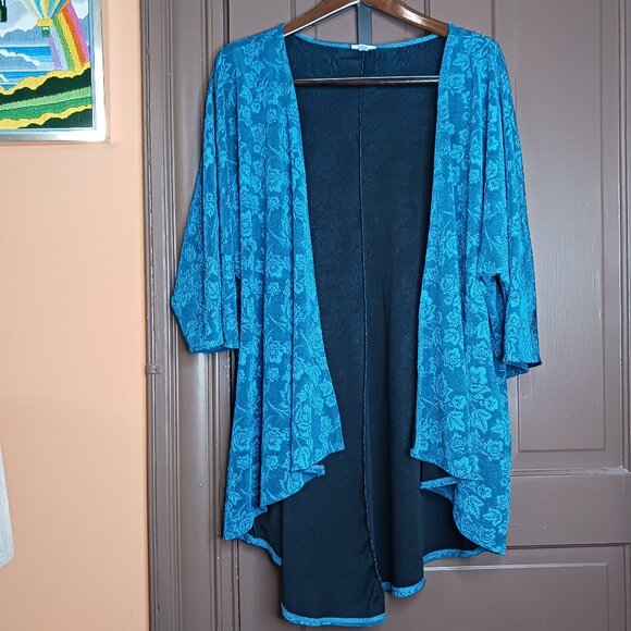Lularoe Women's Open Front Blue Cardigan size M - Picture 1 of 10